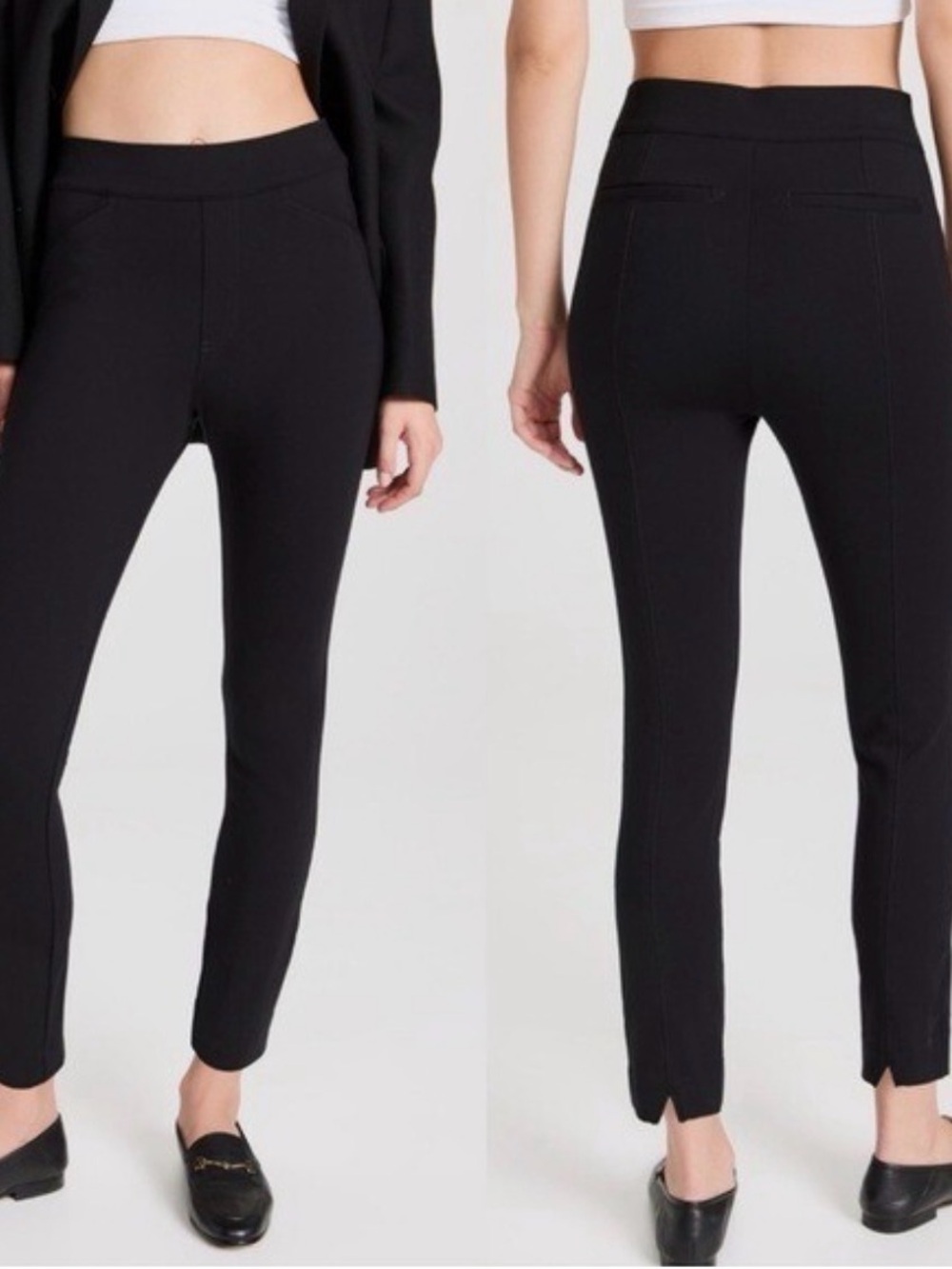 Women's he perfect ankle pant Black Pull-On Slim Ponte Pants